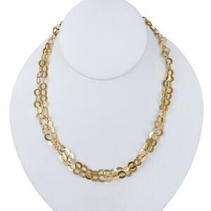 AS IS Estate Italy Gold-Tone Sterling Silver 925 6.7mm Cable Chain Necklace 18"